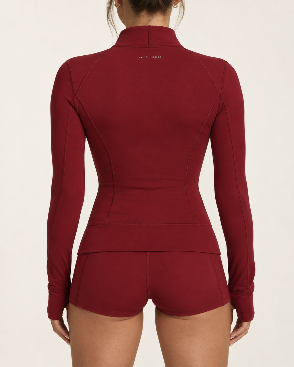Fitted Zip-Up Jacket • Cherry Red